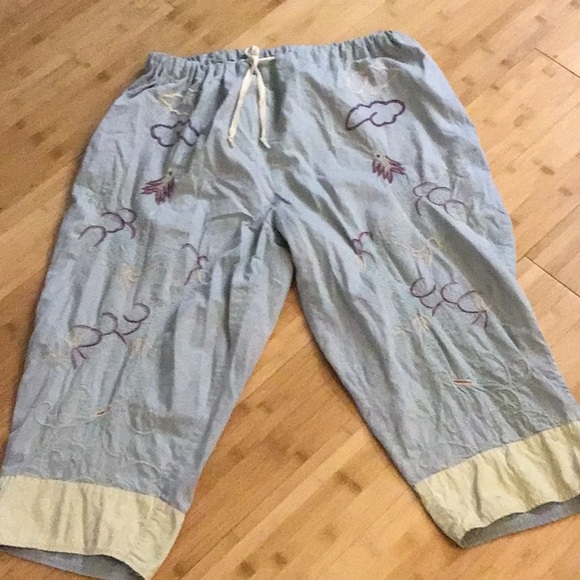 Magnolia pearl Embroidered cotton drawstring pants - Picture 9 of 11